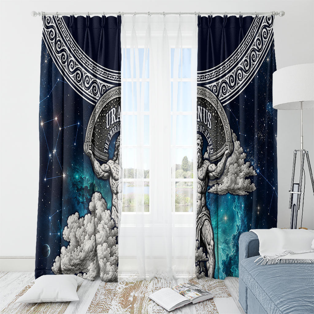 Uranus Greek God Of The Sky Window Curtain Greek Mythology Celestial Zodiac Constellation Vintage