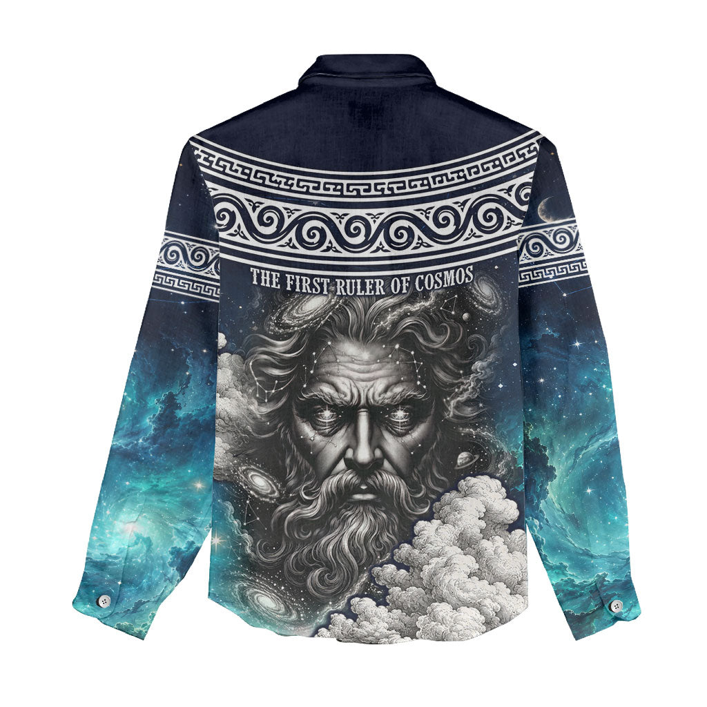 Uranus Greek God Of The Sky Women Casual Shirt Greek Mythology Celestial Zodiac Constellation Vintage