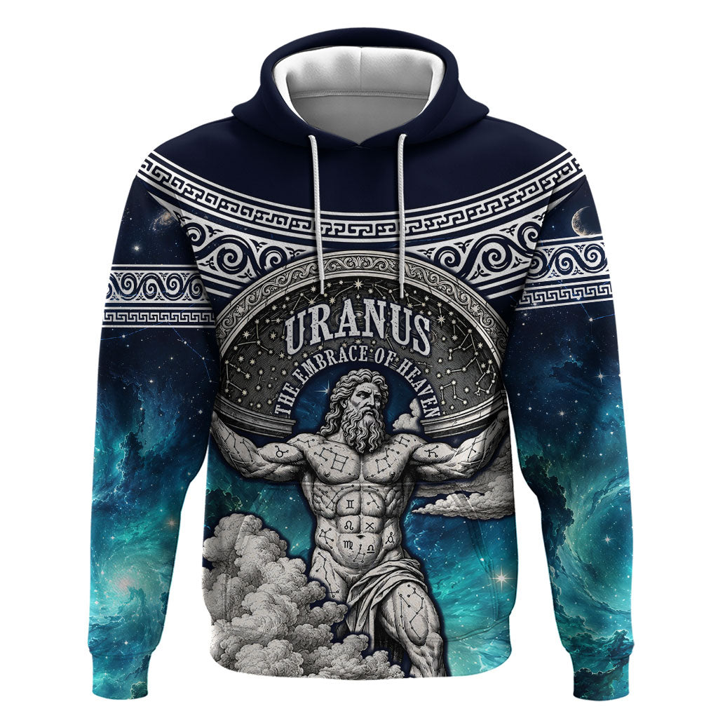 Uranus Greek God Of The Sky Zip Hoodie Greek Mythology Celestial Zodiac Constellation Vintage