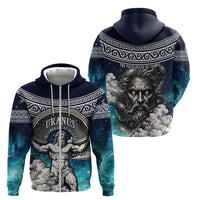 Uranus Greek God Of The Sky Zip Hoodie Greek Mythology Celestial Zodiac Constellation Vintage