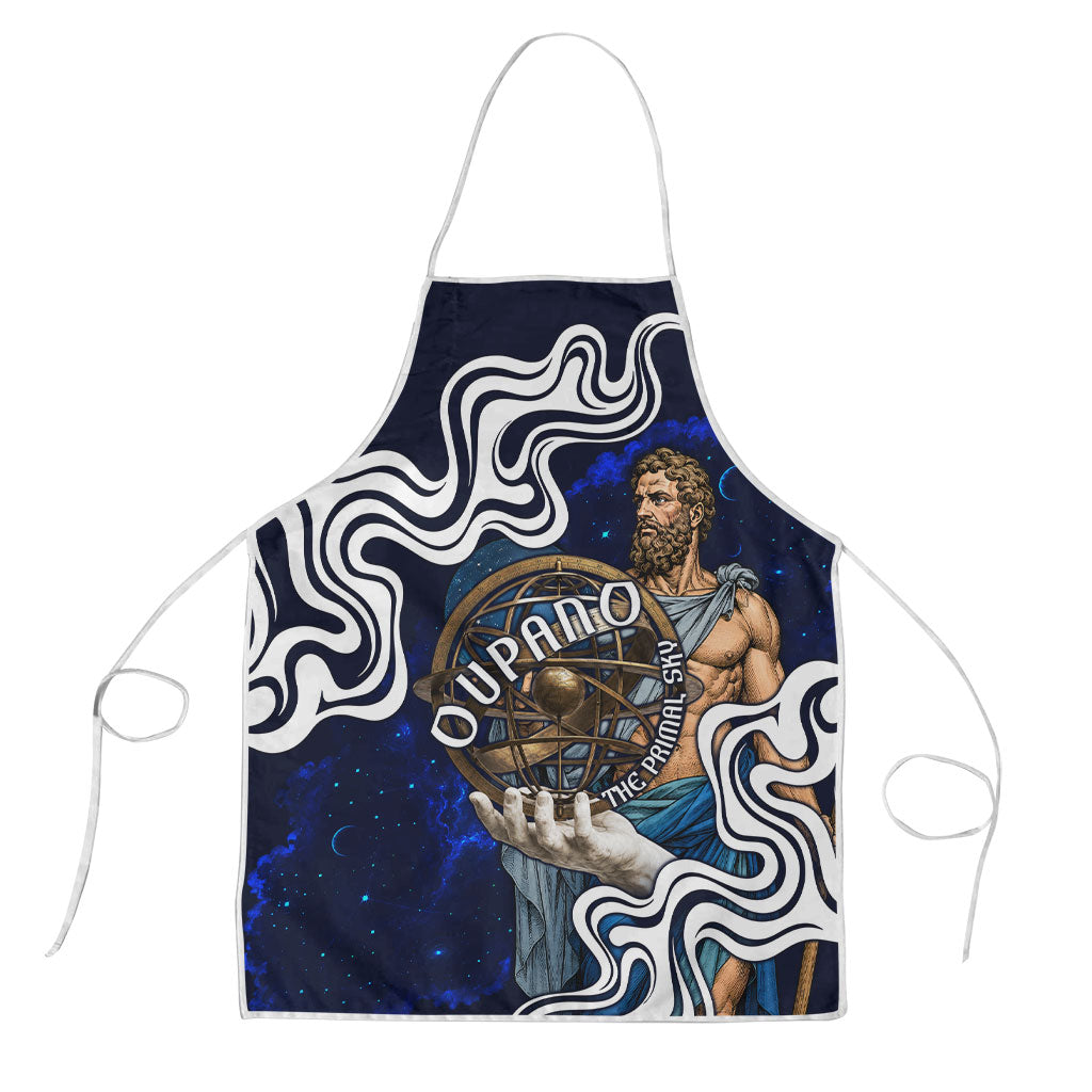 Uranus The Primal Sky Greek God Apron Vintage Celestial Armillary Sphere Cosmos Mythology