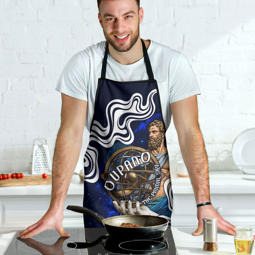 Uranus The Primal Sky Greek God Apron Vintage Celestial Armillary Sphere Cosmos Mythology