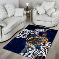 Uranus The Primal Sky Greek God Area Rug Vintage Celestial Armillary Sphere Cosmos Mythology