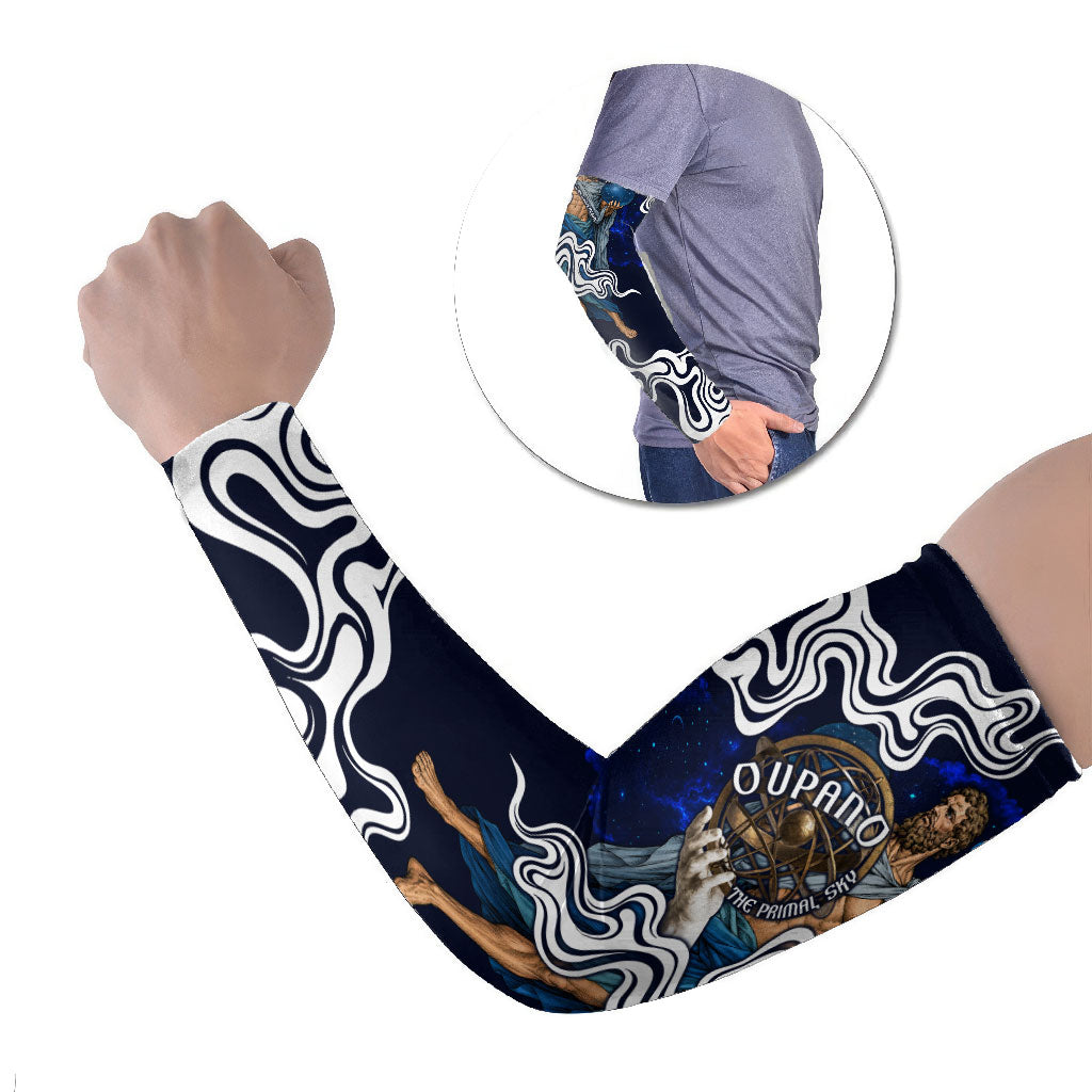 Uranus The Primal Sky Greek God Arm Sleeves Vintage Celestial Armillary Sphere Cosmos Mythology