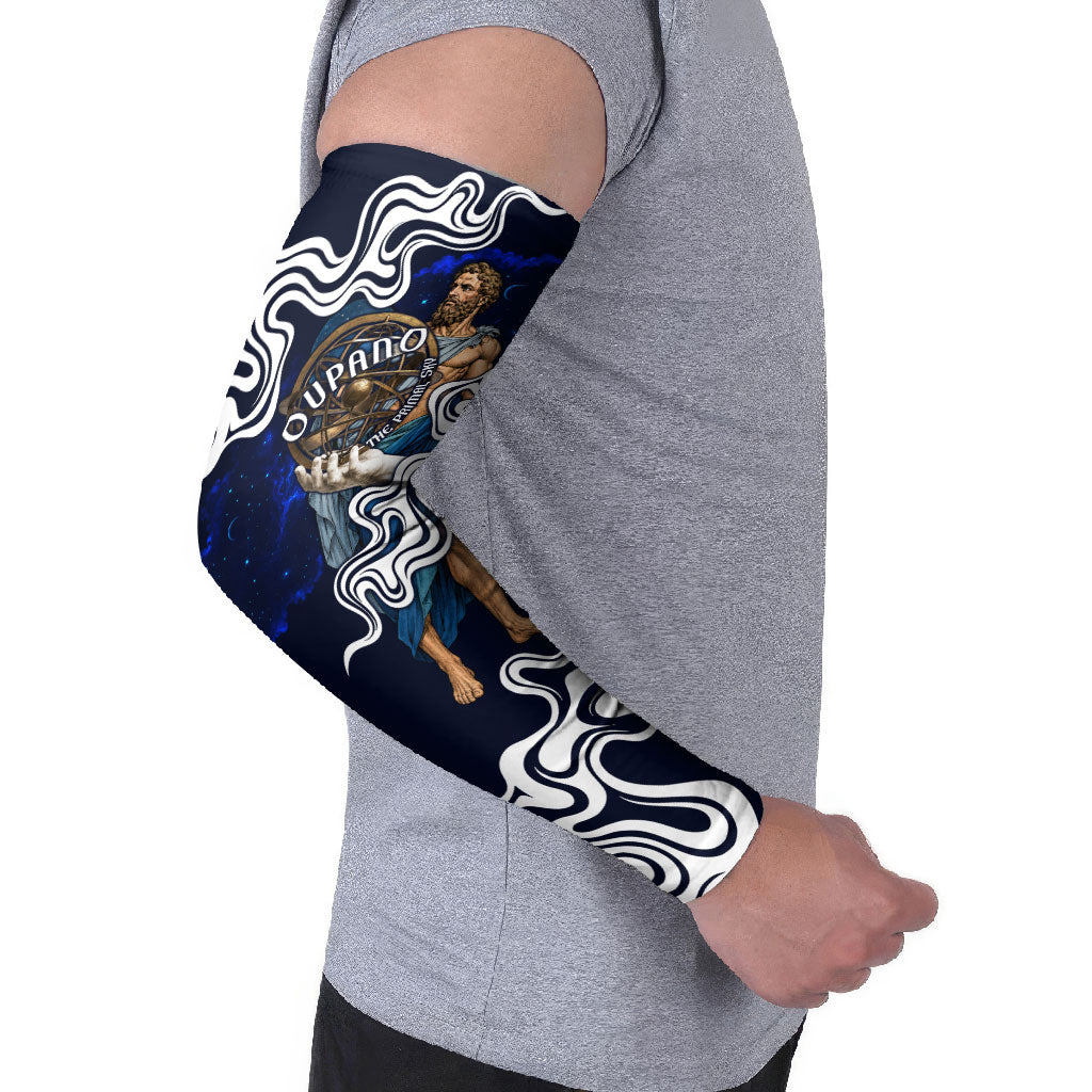 Uranus The Primal Sky Greek God Arm Sleeves Vintage Celestial Armillary Sphere Cosmos Mythology