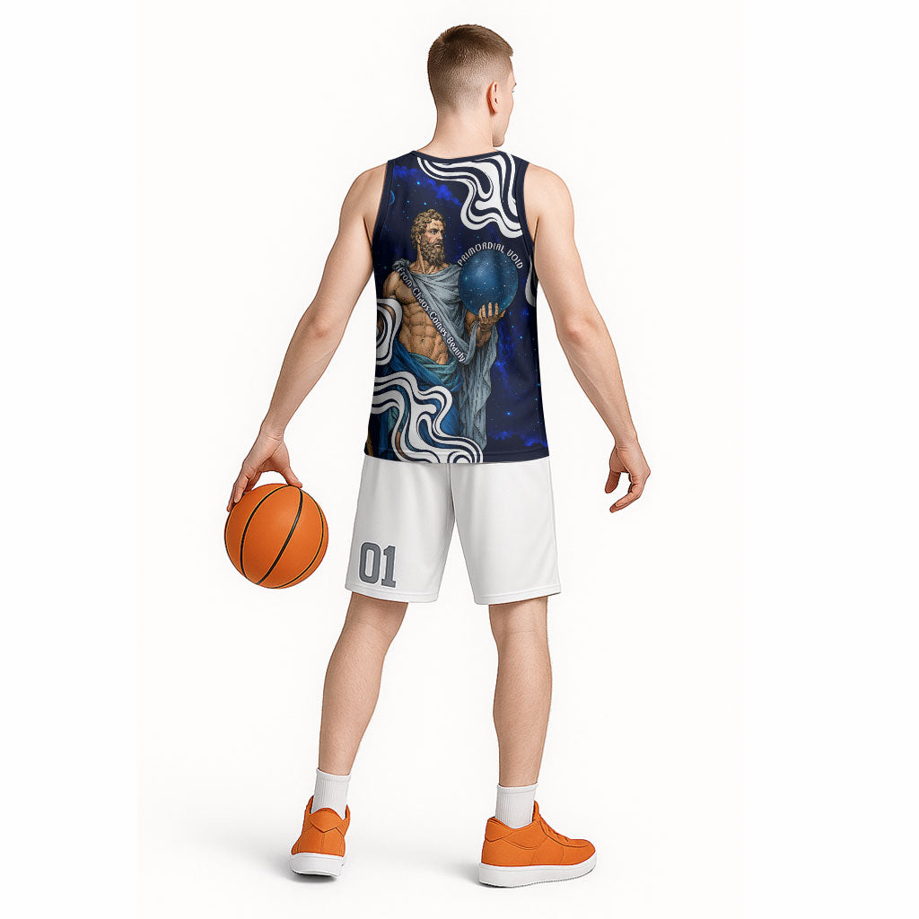 Uranus The Primal Sky Greek God Basketball Jersey Vintage Celestial Armillary Sphere Cosmos Mythology