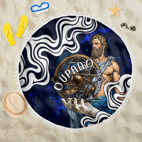 Uranus The Primal Sky Greek God Beach Blanket Vintage Celestial Armillary Sphere Cosmos Mythology