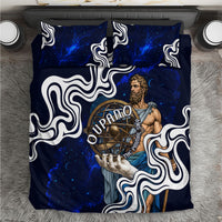 Uranus The Primal Sky Greek God Bedding Set Vintage Celestial Armillary Sphere Cosmos Mythology
