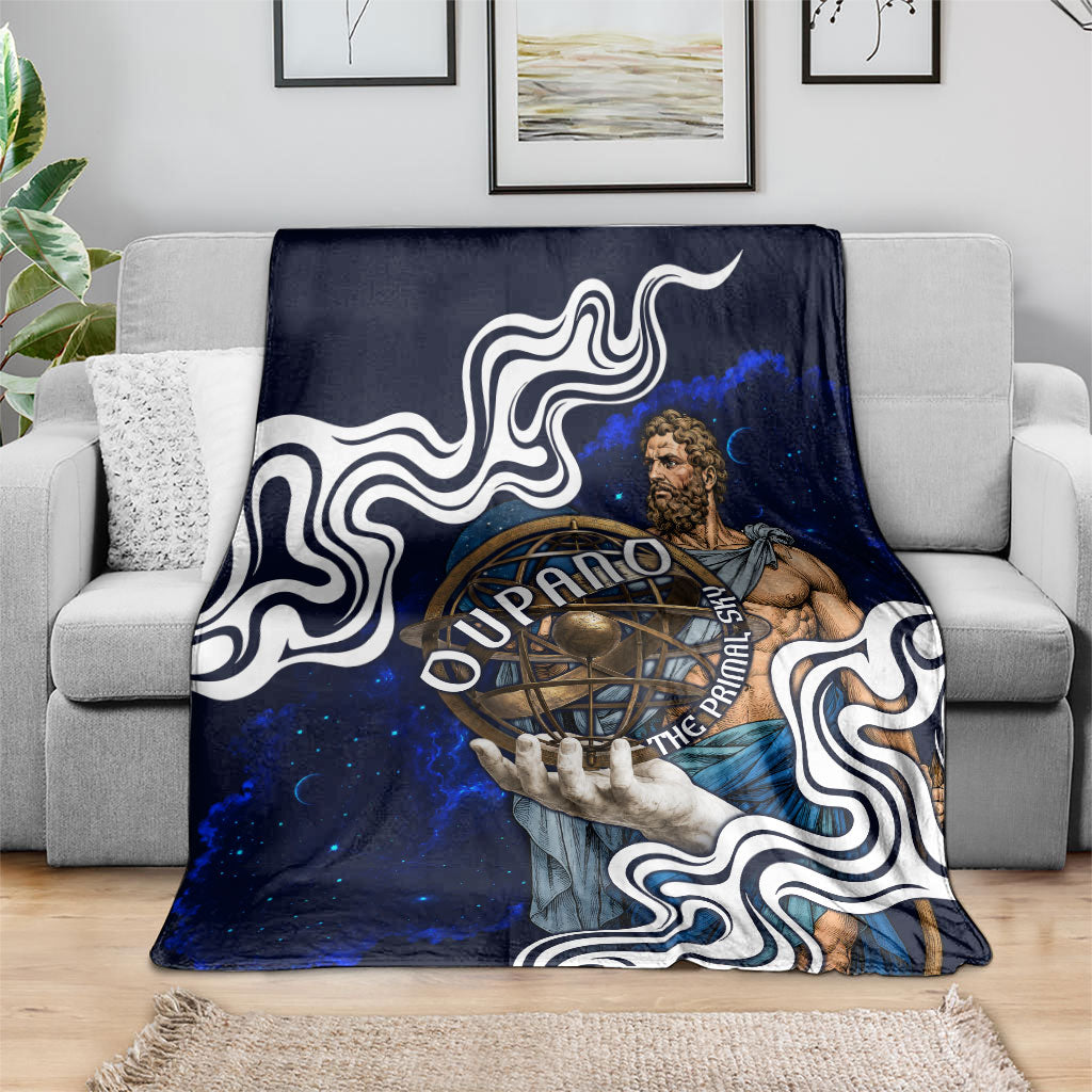 Uranus The Primal Sky Greek God Blanket Vintage Celestial Armillary Sphere Cosmos Mythology
