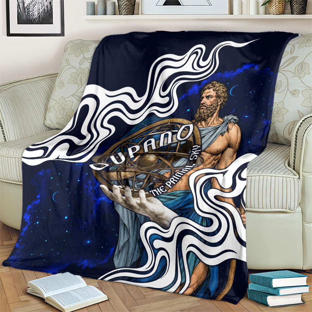 Uranus The Primal Sky Greek God Blanket Vintage Celestial Armillary Sphere Cosmos Mythology