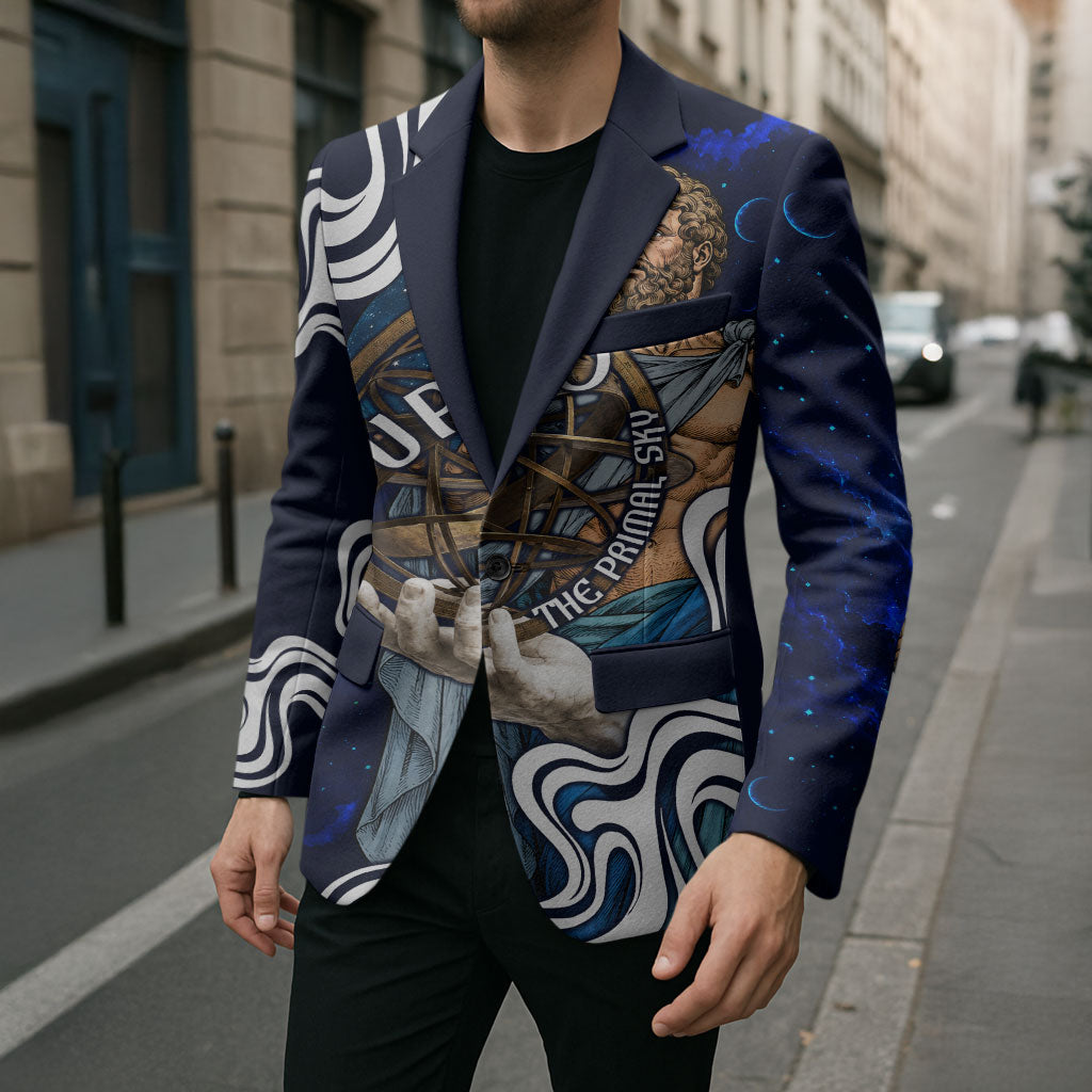 Uranus The Primal Sky Greek God Blazer Vintage Celestial Armillary Sphere Cosmos Mythology