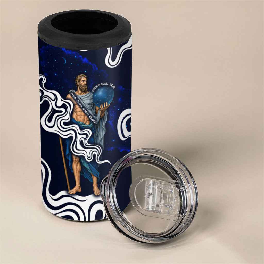Uranus The Primal Sky Greek God 4 in 1 Can Cooler Tumbler Vintage Celestial Armillary Sphere Cosmos Mythology
