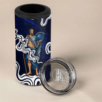 Uranus The Primal Sky Greek God 4 in 1 Can Cooler Tumbler Vintage Celestial Armillary Sphere Cosmos Mythology