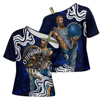 Uranus The Primal Sky Greek God Cross Shoulder Shirt Vintage Celestial Armillary Sphere Cosmos Mythology