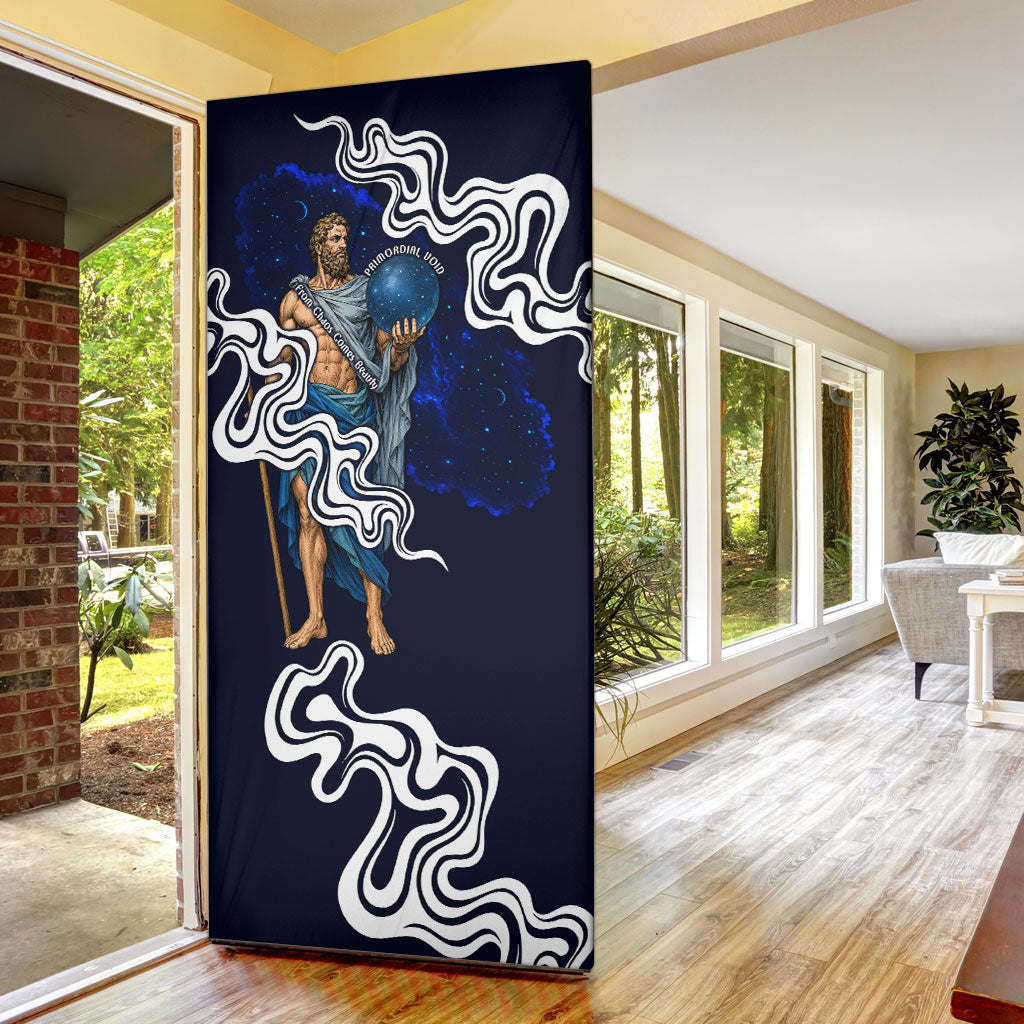 Uranus The Primal Sky Greek God Door Cover Vintage Celestial Armillary Sphere Cosmos Mythology