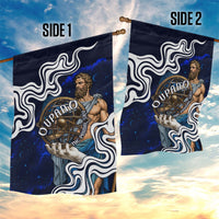 Uranus The Primal Sky Greek God Garden Flag Vintage Celestial Armillary Sphere Cosmos Mythology