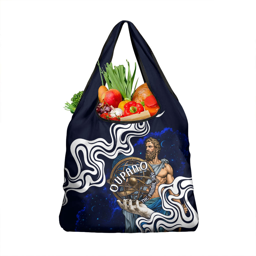 Uranus The Primal Sky Greek God Grocery Bag Vintage Celestial Armillary Sphere Cosmos Mythology