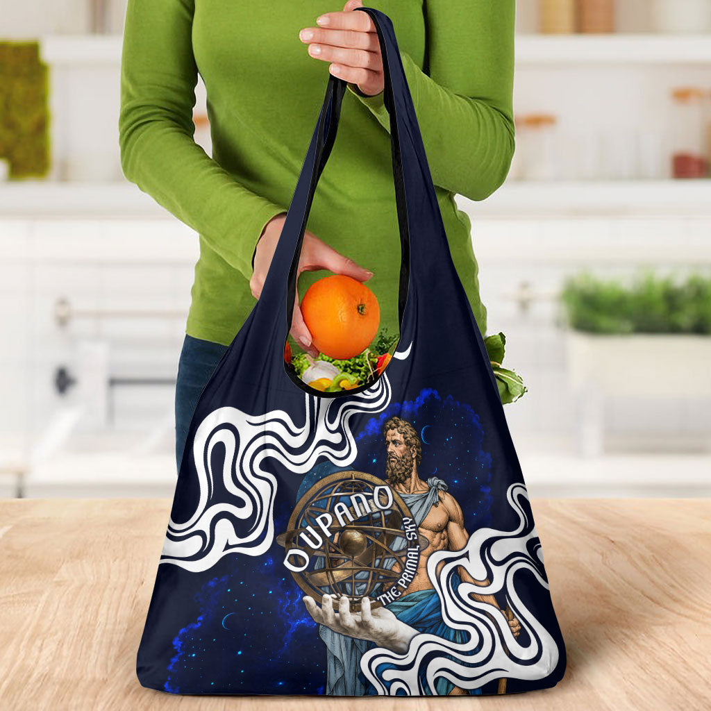 Uranus The Primal Sky Greek God Grocery Bag Vintage Celestial Armillary Sphere Cosmos Mythology
