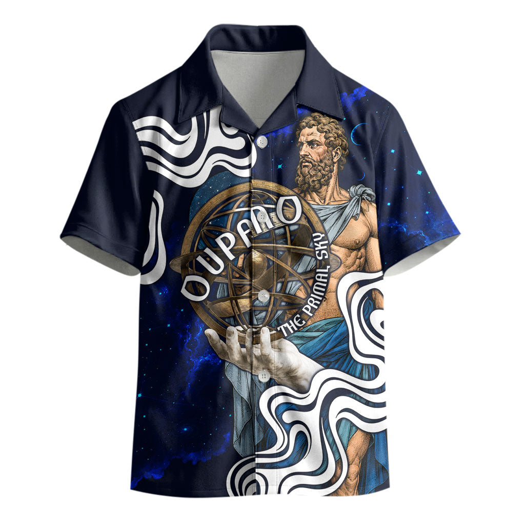 Uranus The Primal Sky Greek God Kid Hawaiian Shirt Vintage Celestial Armillary Sphere Cosmos Mythology