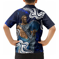 Uranus The Primal Sky Greek God Kid Hawaiian Shirt Vintage Celestial Armillary Sphere Cosmos Mythology