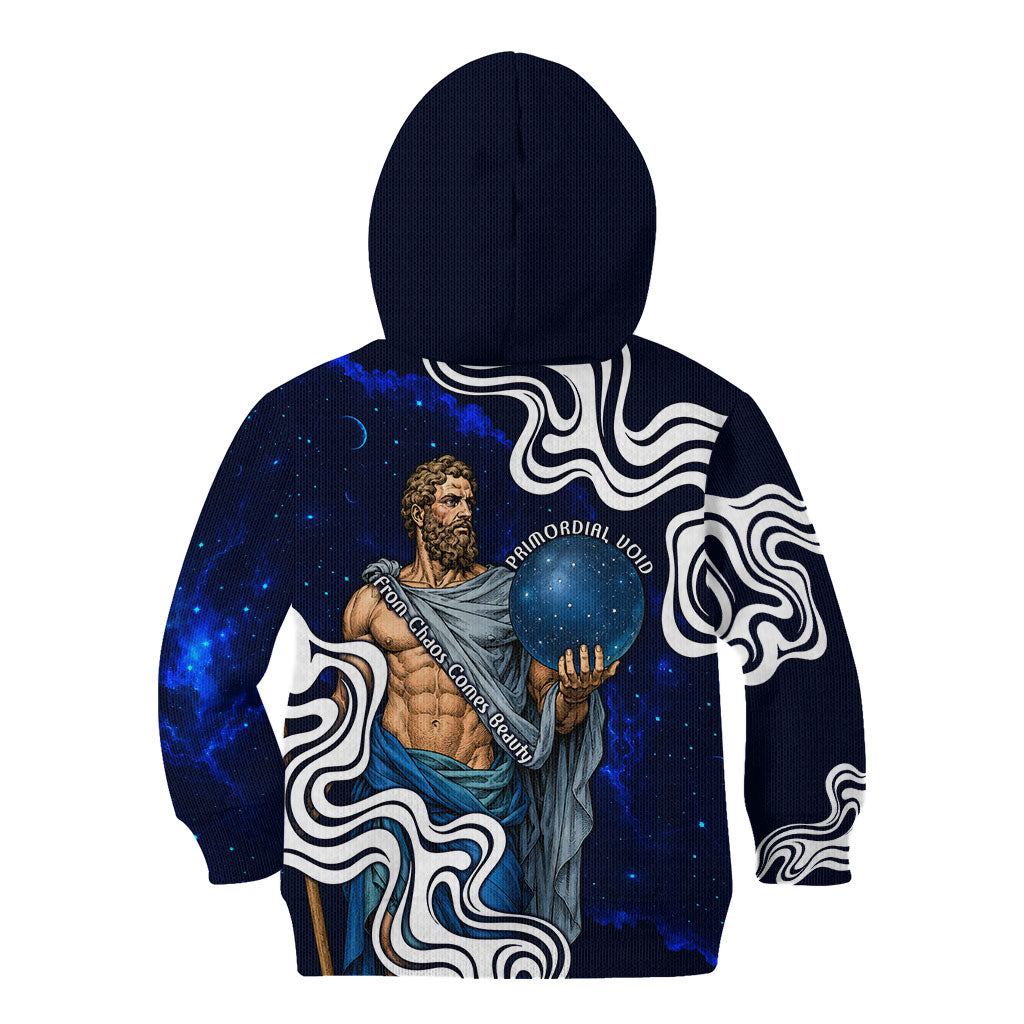 Uranus The Primal Sky Greek God Kid Hoodie Vintage Celestial Armillary Sphere Cosmos Mythology
