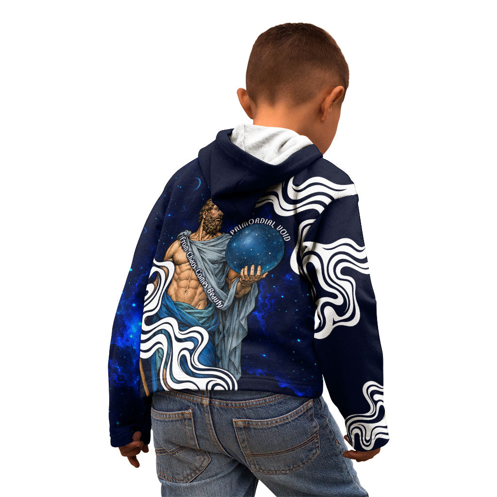 Uranus The Primal Sky Greek God Kid Hoodie Vintage Celestial Armillary Sphere Cosmos Mythology