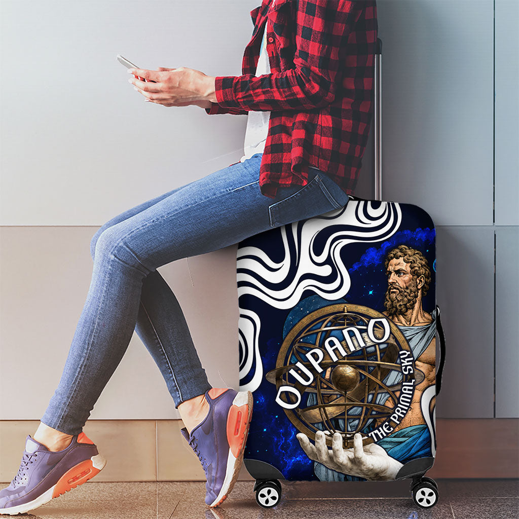 Uranus The Primal Sky Greek God Luggage Cover Vintage Celestial Armillary Sphere Cosmos Mythology