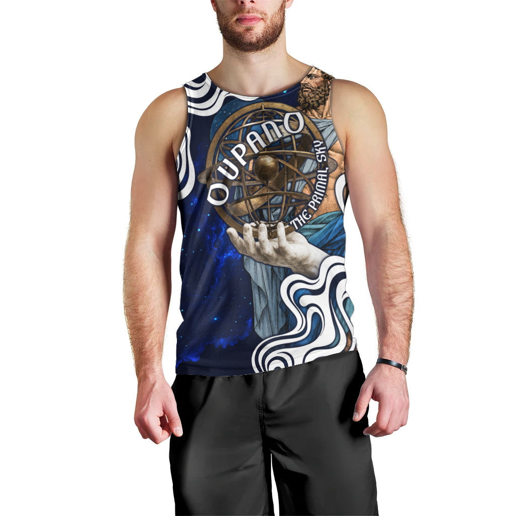 Uranus The Primal Sky Greek God Men Tank Top Vintage Celestial Armillary Sphere Cosmos Mythology