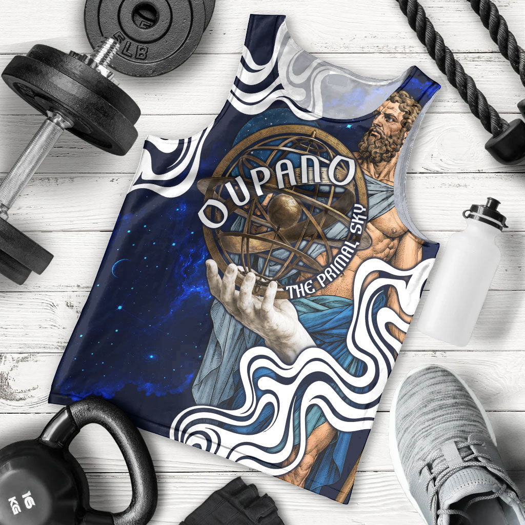 Uranus The Primal Sky Greek God Men Tank Top Vintage Celestial Armillary Sphere Cosmos Mythology