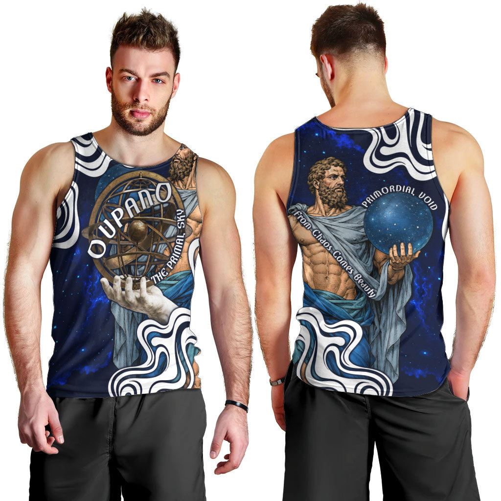 Uranus The Primal Sky Greek God Men Tank Top Vintage Celestial Armillary Sphere Cosmos Mythology