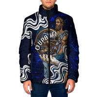 Uranus The Primal Sky Greek God Padded Jacket Vintage Celestial Armillary Sphere Cosmos Mythology