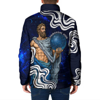 Uranus The Primal Sky Greek God Padded Jacket Vintage Celestial Armillary Sphere Cosmos Mythology