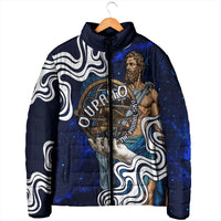 Uranus The Primal Sky Greek God Padded Jacket Vintage Celestial Armillary Sphere Cosmos Mythology