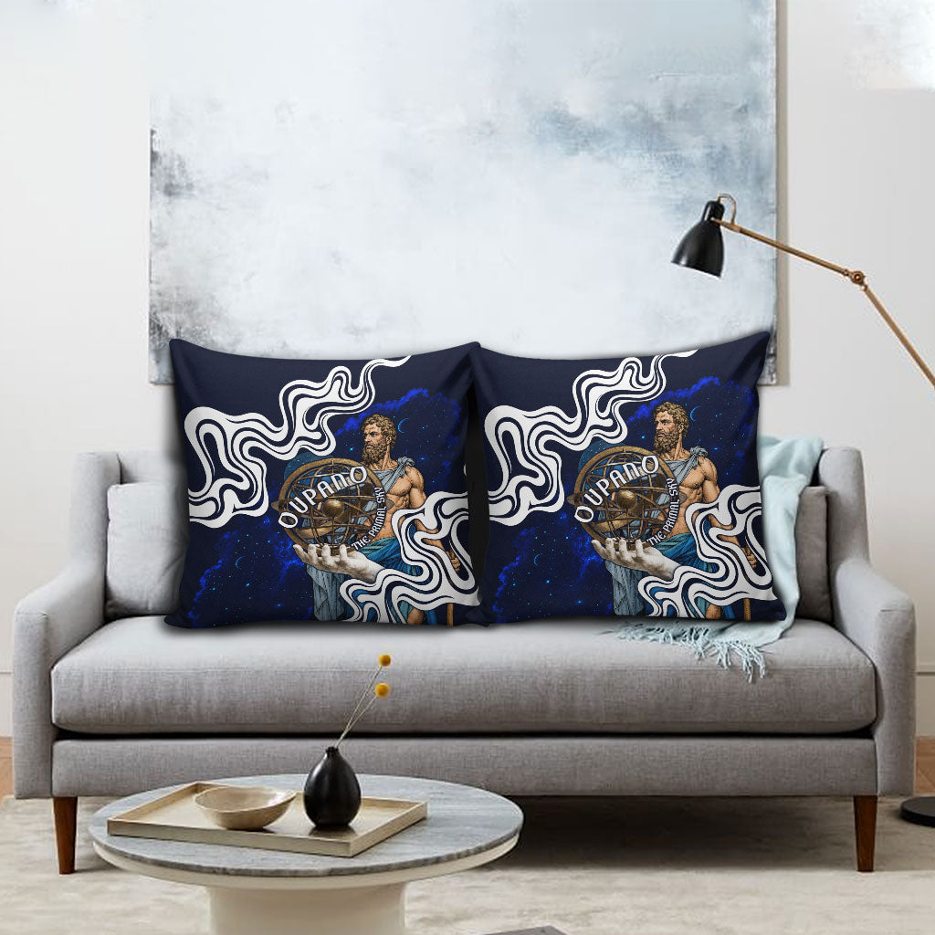 Uranus The Primal Sky Greek God Pillow Cover Vintage Celestial Armillary Sphere Cosmos Mythology