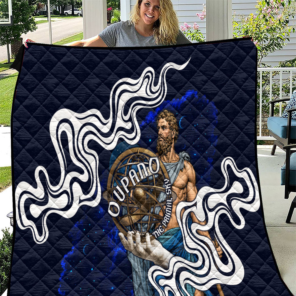 Uranus The Primal Sky Greek God Quilt Vintage Celestial Armillary Sphere Cosmos Mythology