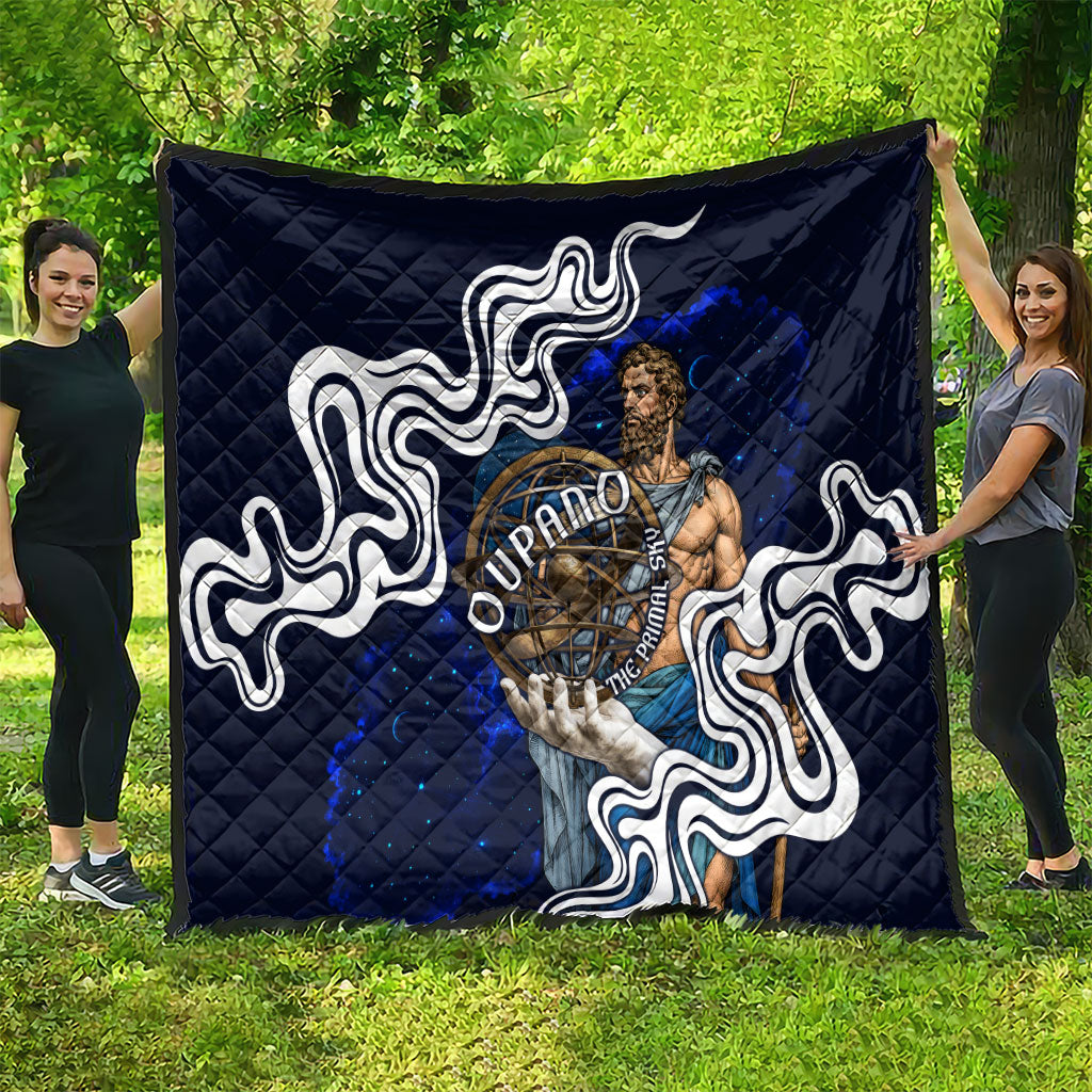 Uranus The Primal Sky Greek God Quilt Vintage Celestial Armillary Sphere Cosmos Mythology