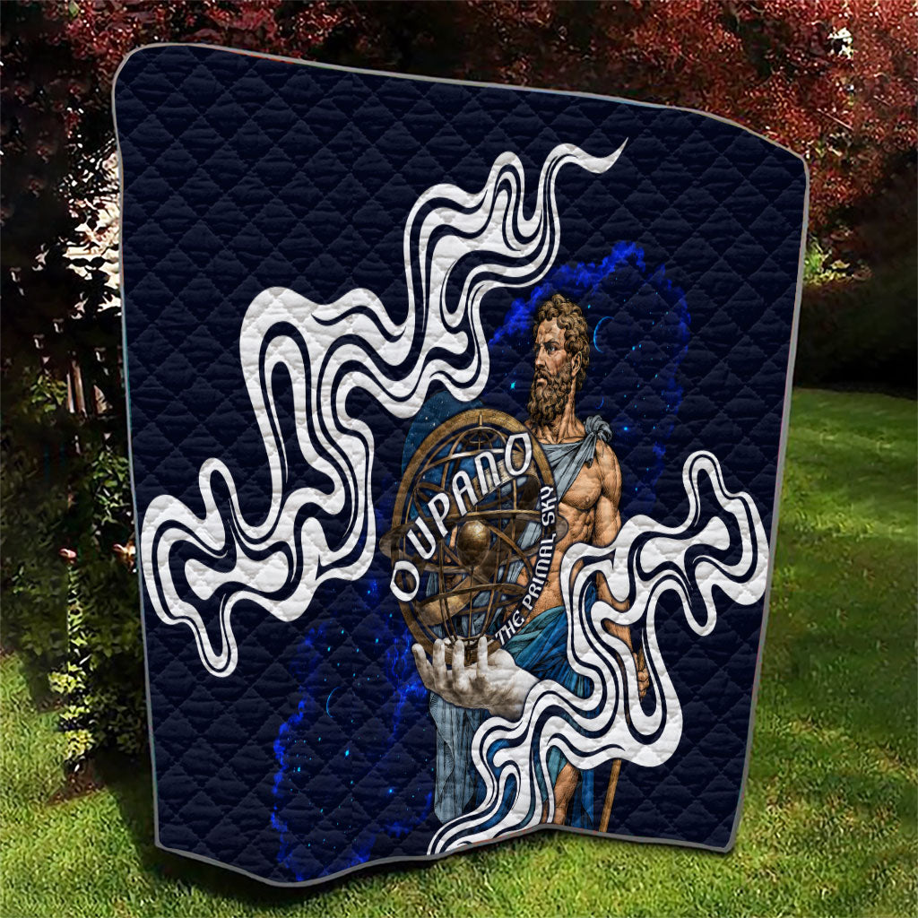 Uranus The Primal Sky Greek God Quilt Vintage Celestial Armillary Sphere Cosmos Mythology