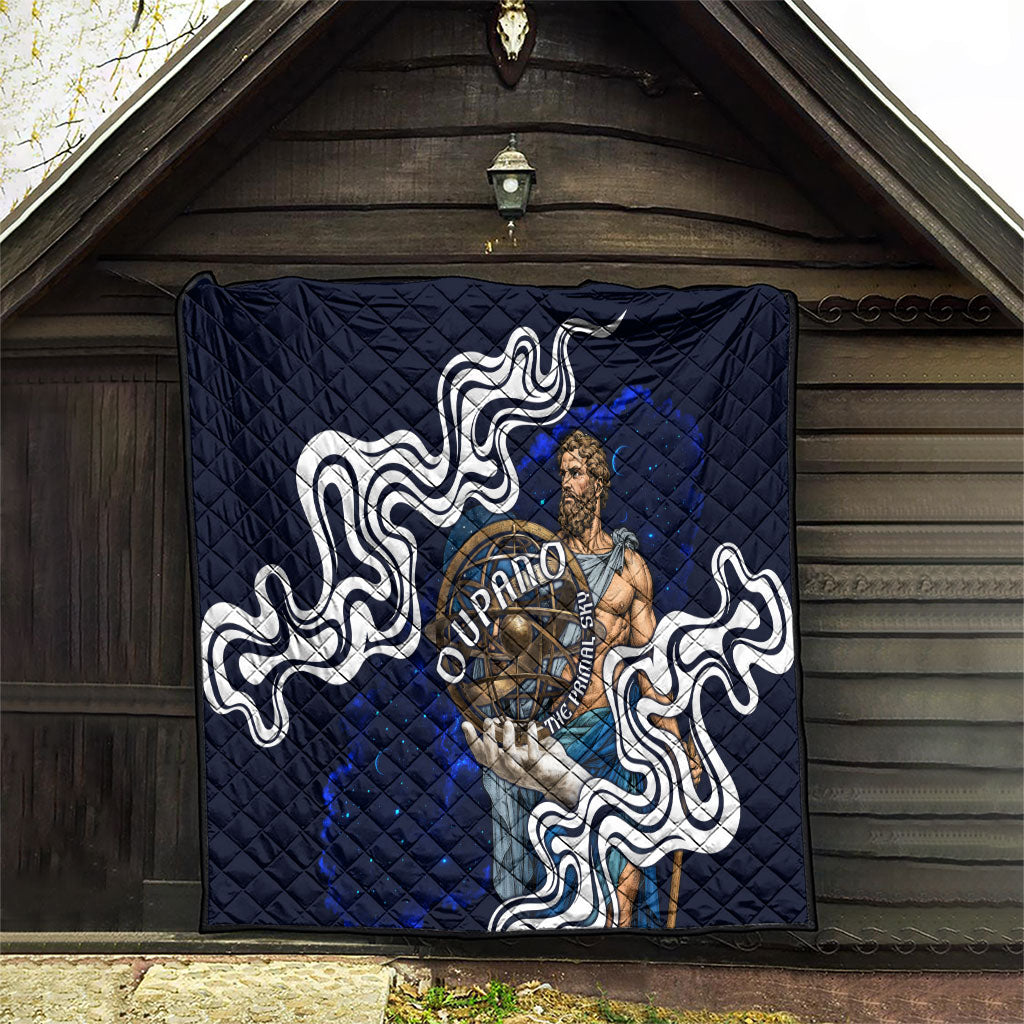 Uranus The Primal Sky Greek God Quilt Vintage Celestial Armillary Sphere Cosmos Mythology