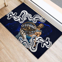 Uranus The Primal Sky Greek God Rubber Doormat Vintage Celestial Armillary Sphere Cosmos Mythology