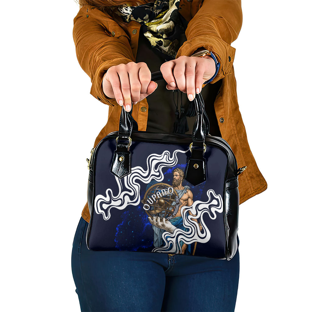 Uranus The Primal Sky Greek God Shoulder Handbag Vintage Celestial Armillary Sphere Cosmos Mythology
