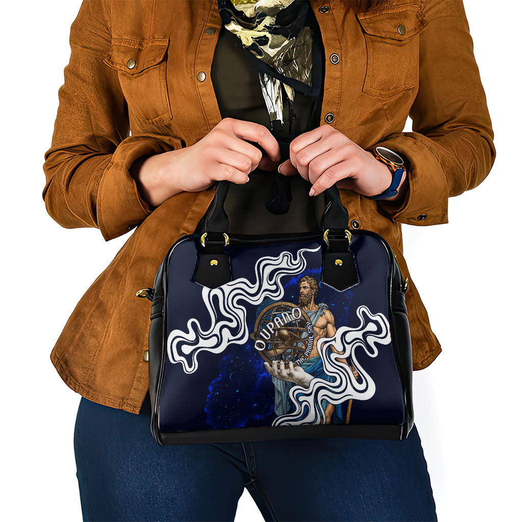 Uranus The Primal Sky Greek God Shoulder Handbag Vintage Celestial Armillary Sphere Cosmos Mythology