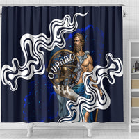Uranus The Primal Sky Greek God Shower Curtain Vintage Celestial Armillary Sphere Cosmos Mythology
