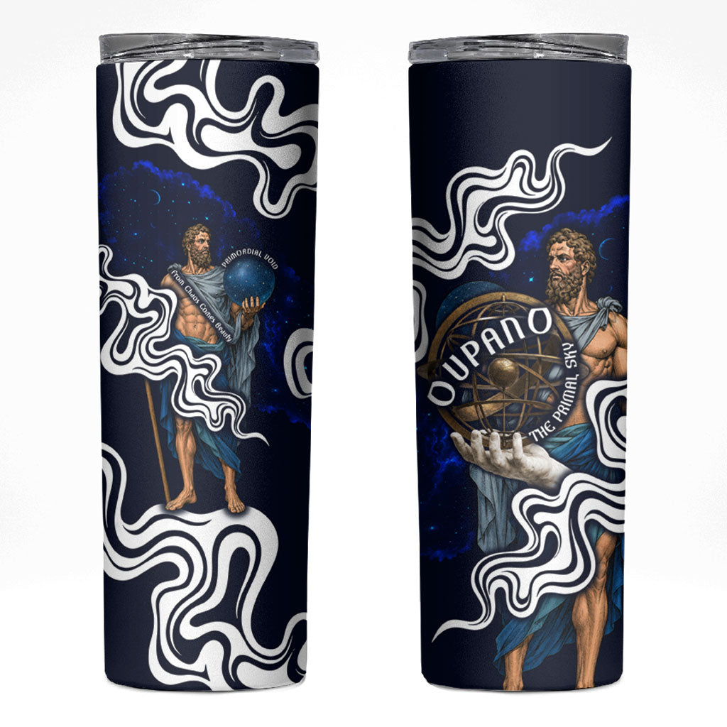 Uranus The Primal Sky Greek God Skinny Tumbler Vintage Celestial Armillary Sphere Cosmos Mythology