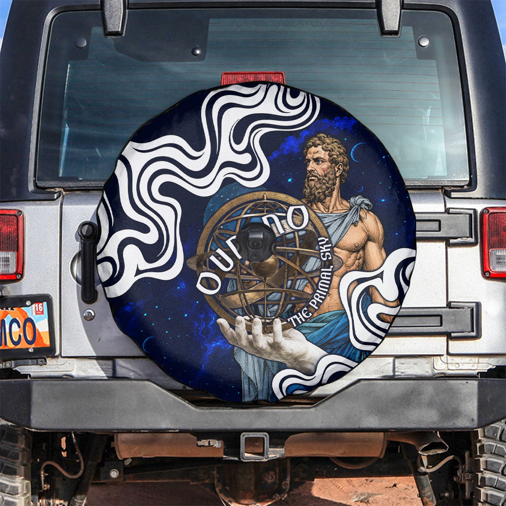 Uranus The Primal Sky Greek God Spare Tire Cover Vintage Celestial Armillary Sphere Cosmos Mythology