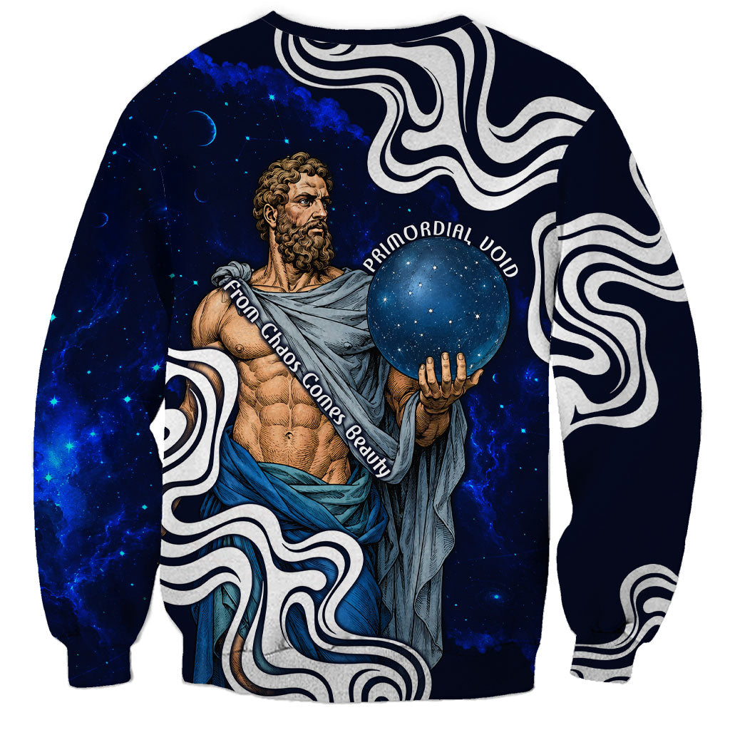 Uranus The Primal Sky Greek God Sweatshirt Vintage Celestial Armillary Sphere Cosmos Mythology