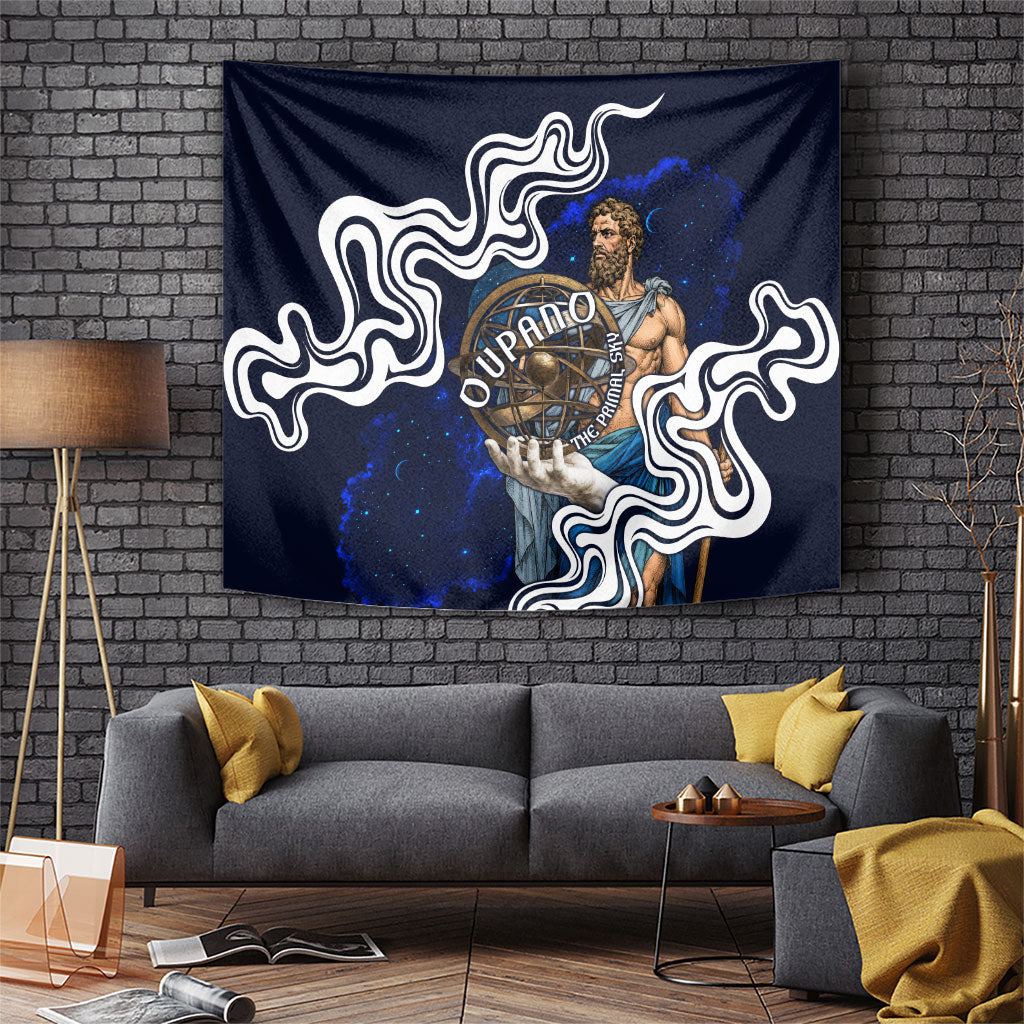 Uranus The Primal Sky Greek God Tapestry Vintage Celestial Armillary Sphere Cosmos Mythology