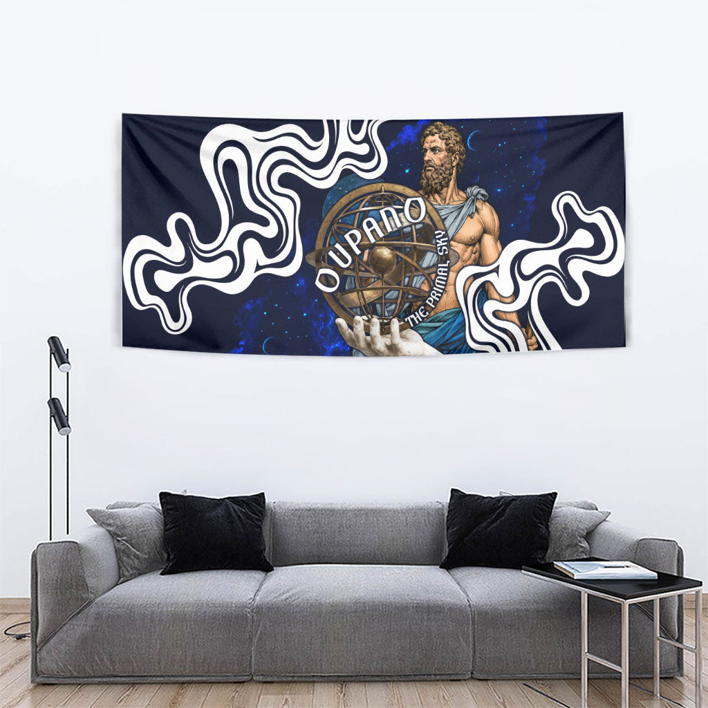 Uranus The Primal Sky Greek God Tapestry Vintage Celestial Armillary Sphere Cosmos Mythology
