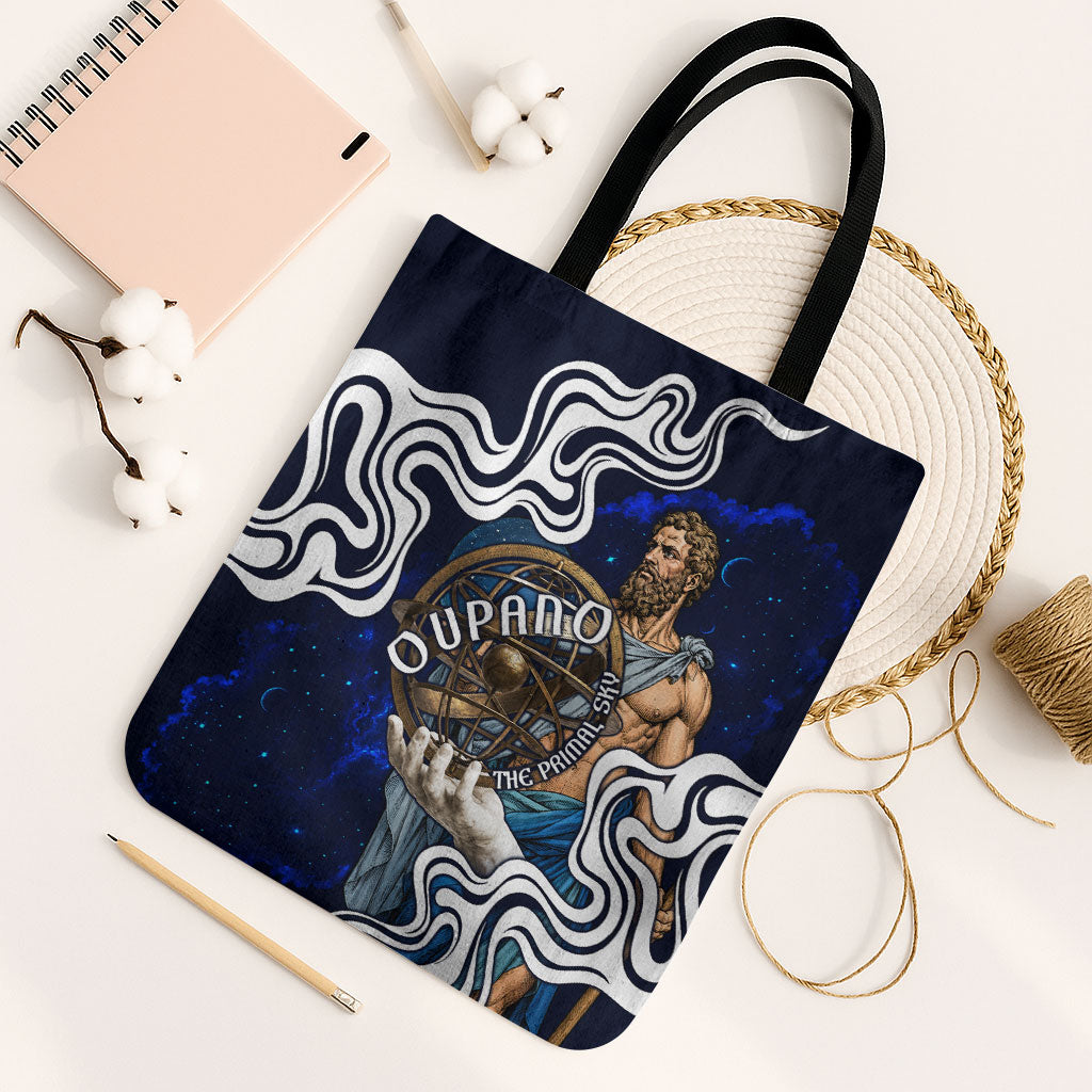 Uranus The Primal Sky Greek God Tote Bag Vintage Celestial Armillary Sphere Cosmos Mythology