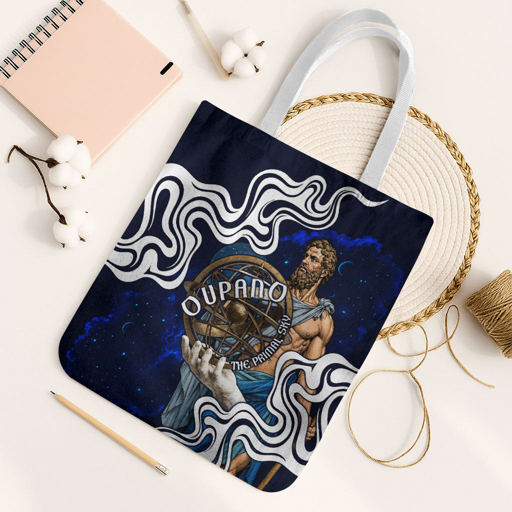 Uranus The Primal Sky Greek God Tote Bag Vintage Celestial Armillary Sphere Cosmos Mythology