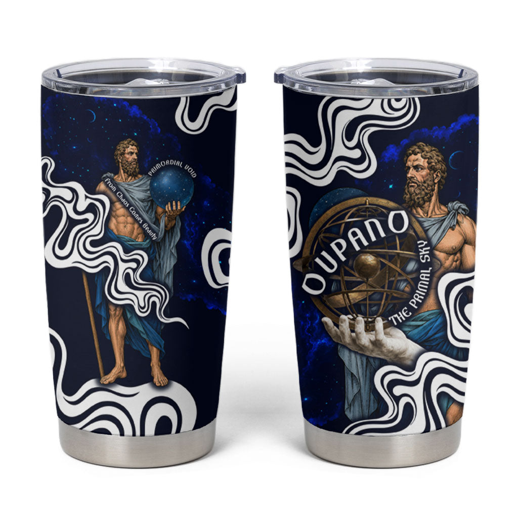 Uranus The Primal Sky Greek God Tumbler Cup Vintage Celestial Armillary Sphere Cosmos Mythology